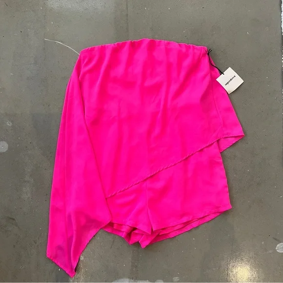 nwt revolve superdown jolie strapless romper in hot pink - Picture 3 of 5